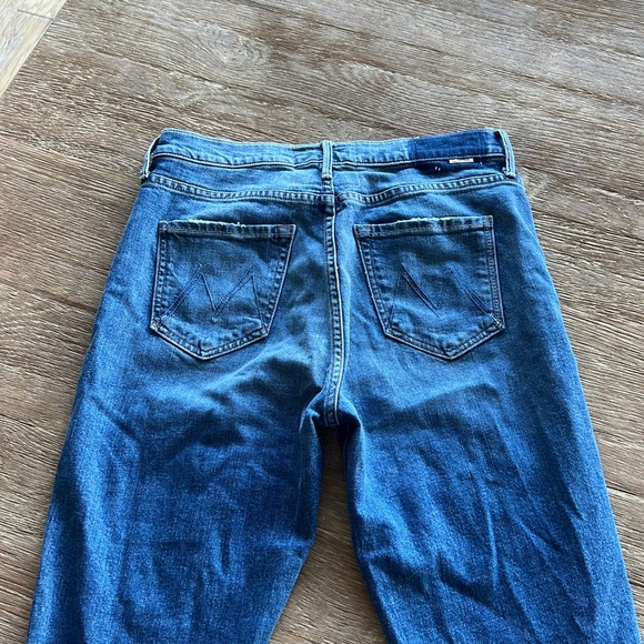 MOTHER THE DAZZLER “cowboys don’t cry” wash DENIM BLUE JEANS SIZE 29 - Picture 10 of 15